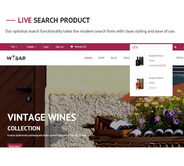 Wibar | Wine and Vineyard WooCommerce WordPress Theme